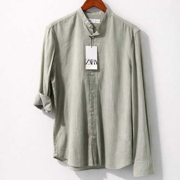 Zara Tops - ZARA Button-Up Shirt | Lightweight Neutral | Versatile Styling Size S NWT